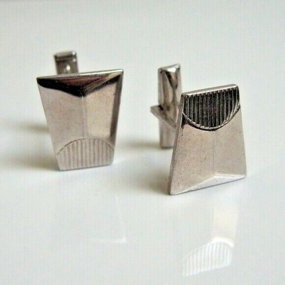 Silver Round Mod Cufflinks Swank